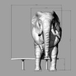 Waco Sculpture Zoo - Wise Elephant 3D