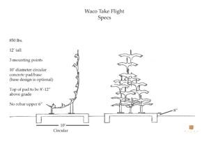 Waco Sculpture Zoo - Taking Flight Sketch