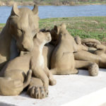 Waco Sculpture Zoo - Lioness and cubs